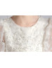 Beaded Ivory Lace Tulle Chic Flower Girl Dress